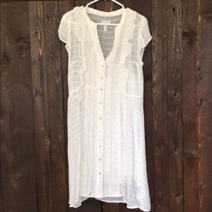 Anthropologie brand meadow Rue white dress size 10